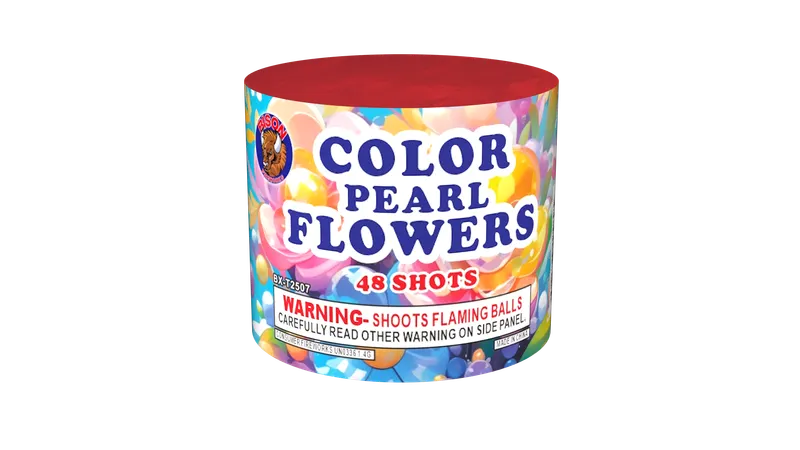 48 SHOT COLOR PEARL FLOWERS product photo