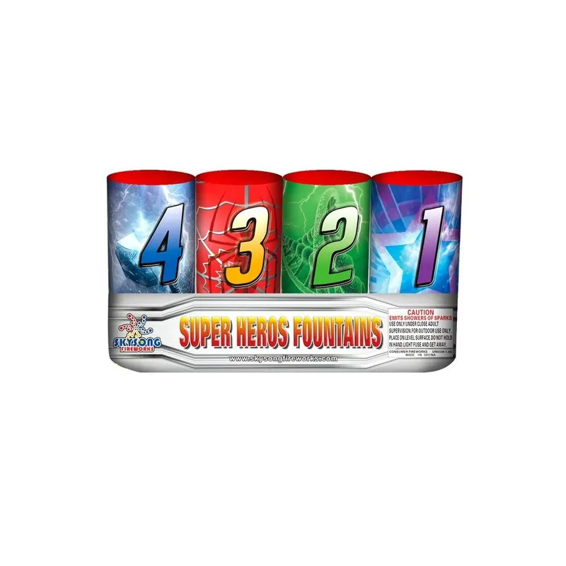 Super Heros 4 Fountains Assorted product photo